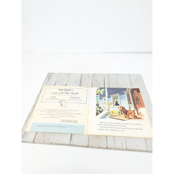 WALT DISNEY See Hear Read 33 1/3 rpm Lady And Tramp LLP-307 Book & Record 1965 - Picture 7 of 16